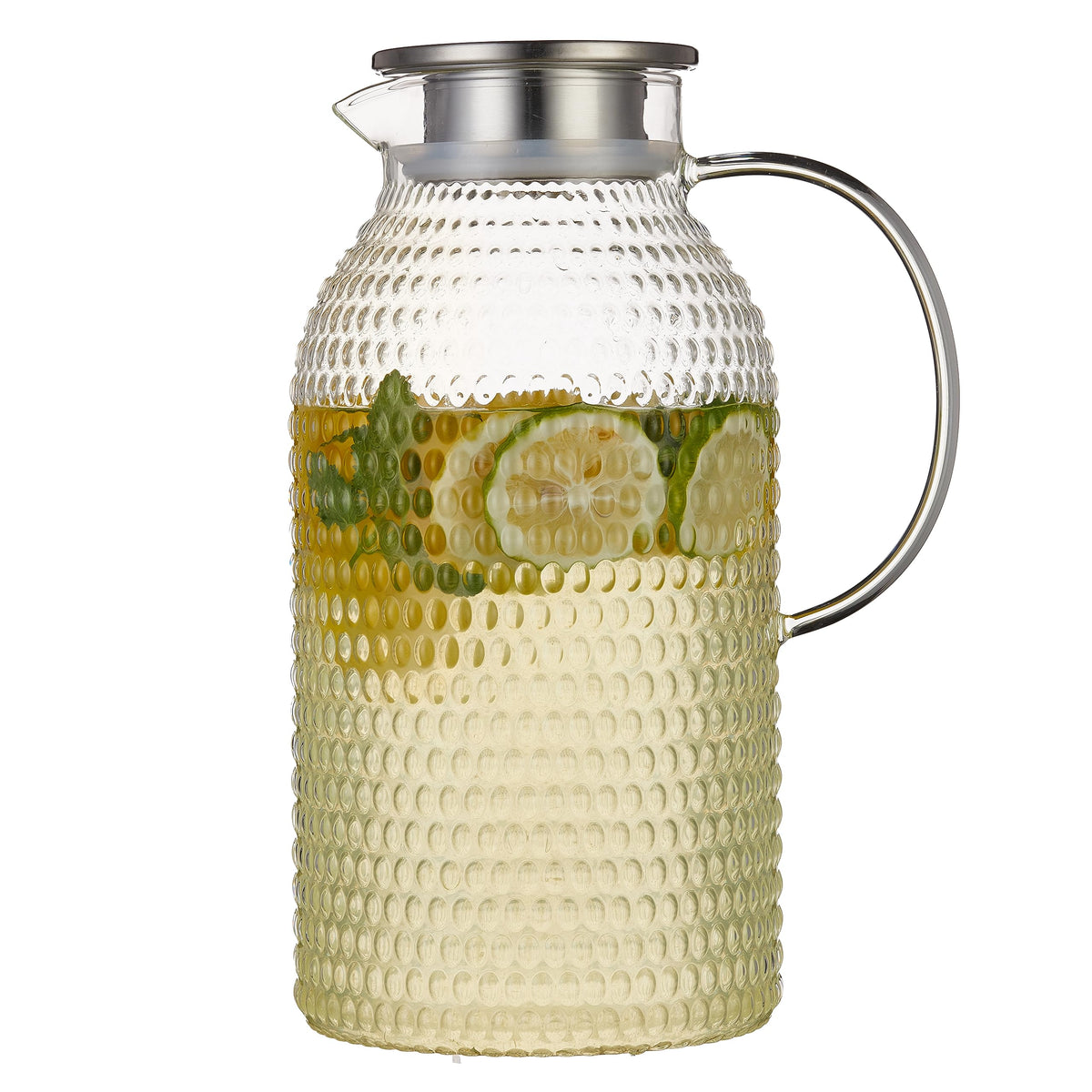 Karafu 3L glass pitcher with lid for spill-free serving