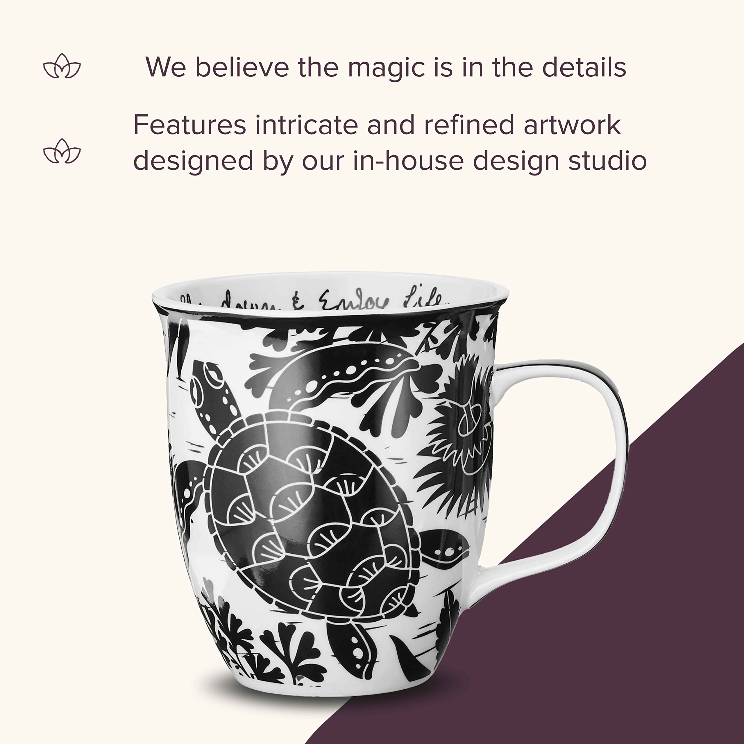 Karma boho mug durable handle for daily use
