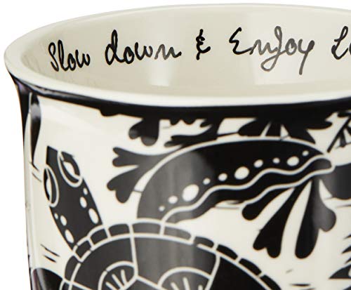 Karma Boho mug artwork pairs with coordinating kitchen textiles