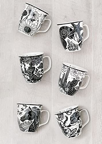 Sugar skull mug with sturdy handle for comfortable grasp during busy mornings