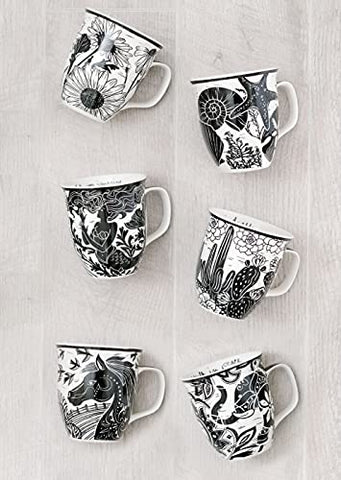 Sugar skull mug with sturdy handle for comfortable grasp during busy mornings