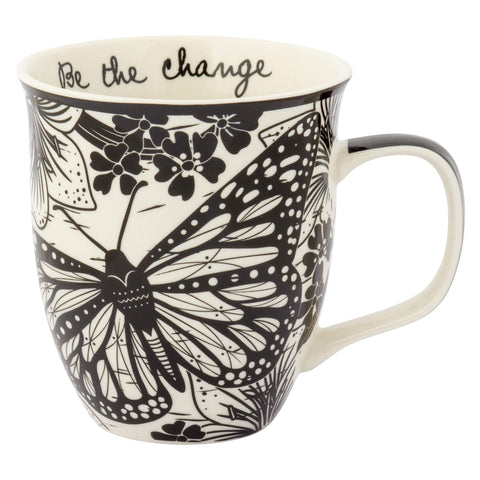Karma Gifts boho mug features a butterfly motif for uplifting coffee moments.