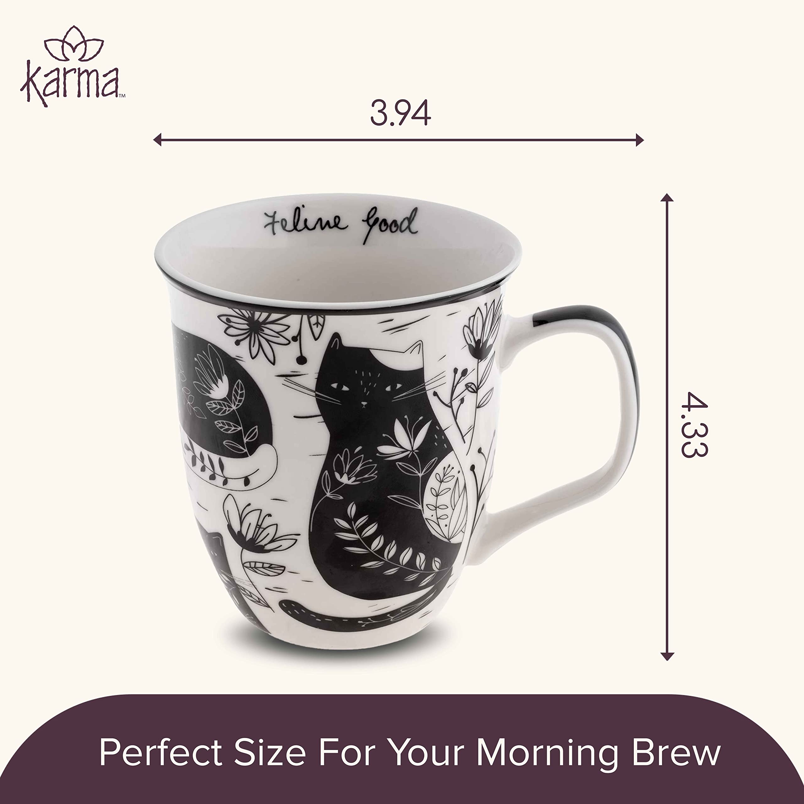 Karma Gifts boho mug cat dishwasher-safe for easy cleaning