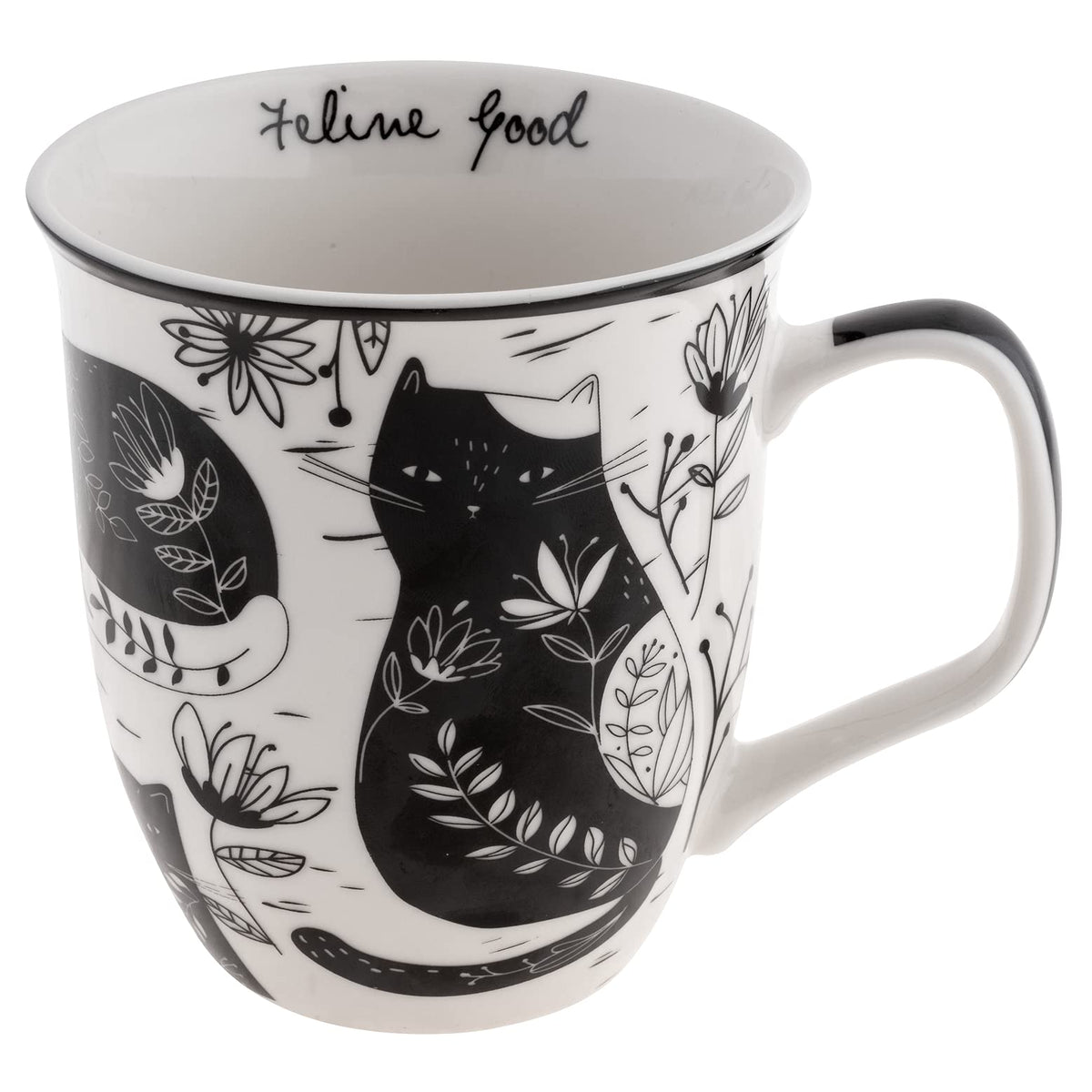 Karma Gifts boho mug cat front view, ideal for daily coffee rituals