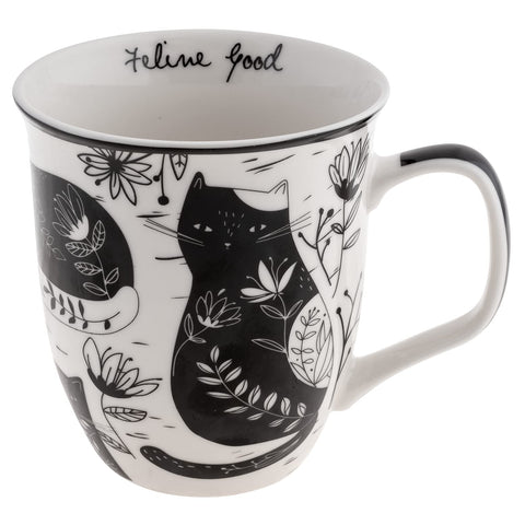 Karma Gifts boho mug cat front view, ideal for daily coffee rituals