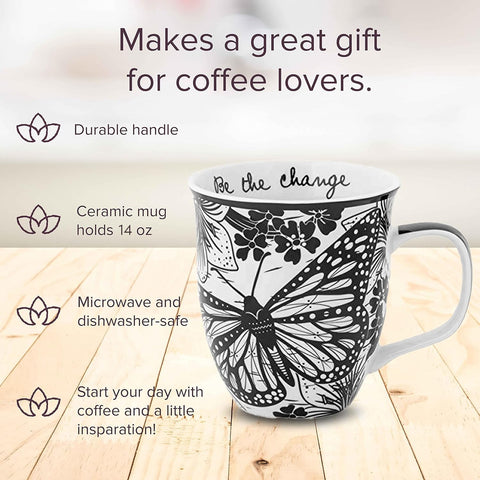 Karma Gifts boho mug handle is durable for comfortable daily use.