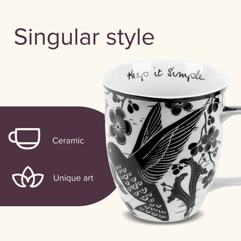 Karma Gifts ceramic coffee mug, microwave-safe and dishwasher-safe for everyday use.