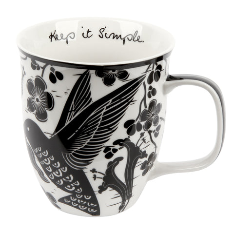 Karma Gifts hummingbird boho mug with 16oz capacity for daily coffee or tea.