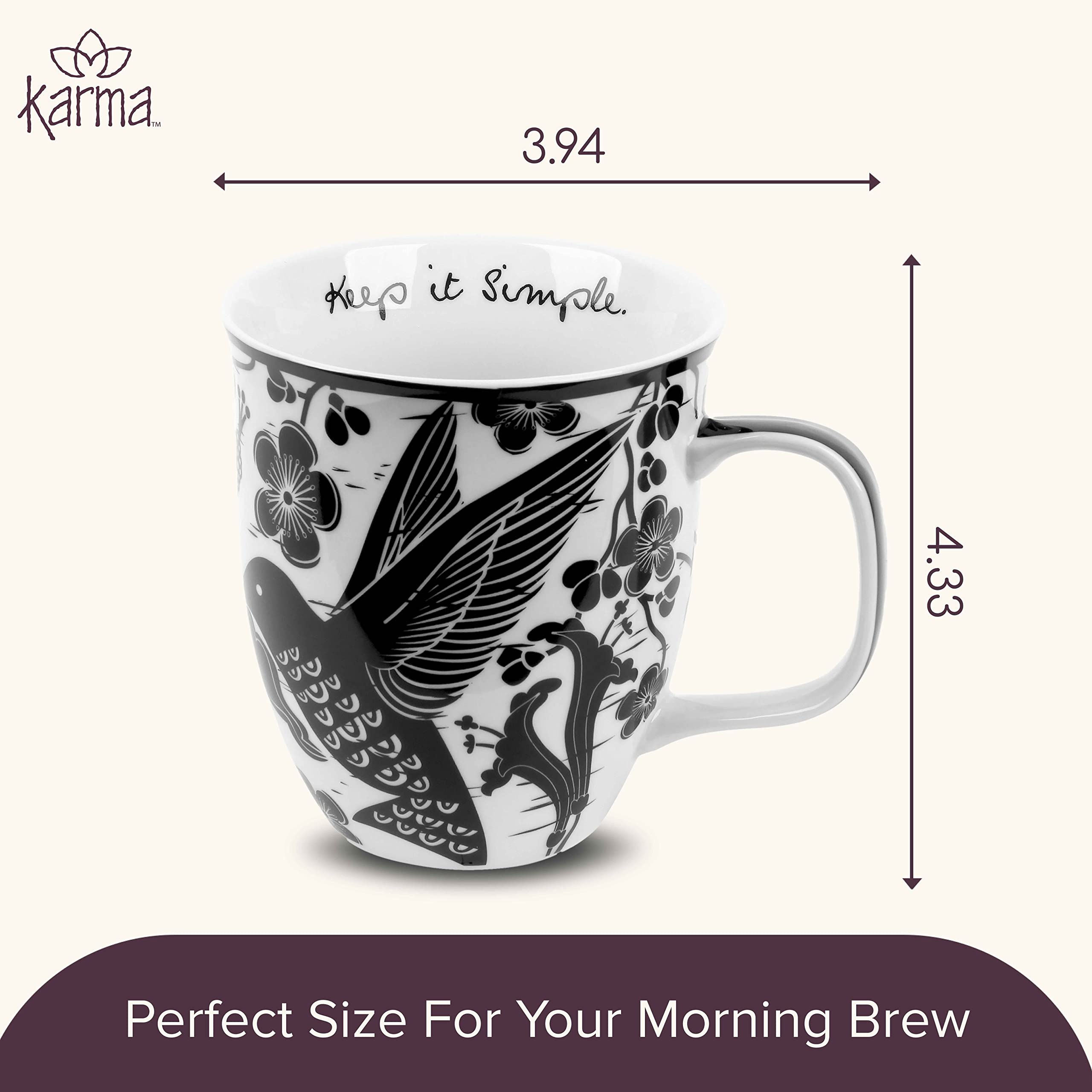 Karma Gifts nature-inspired mug collection brings calm to morning tea rituals.