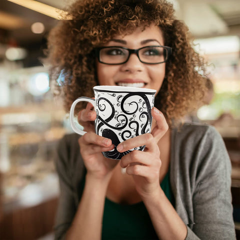 Karma Gifts nature-inspired mug adds color to kitchen decor.