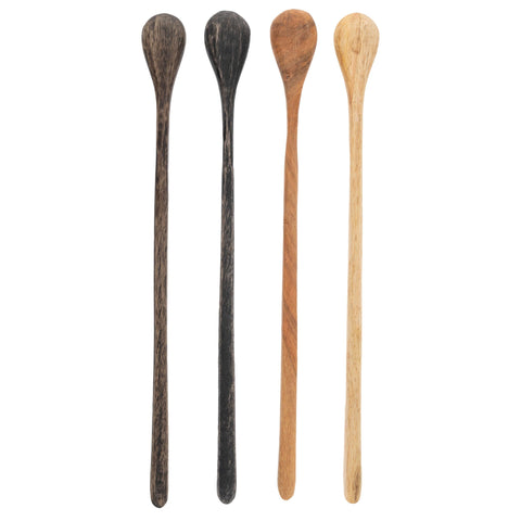 Karma mango wood spoons close-up showing durable handles for cookware
