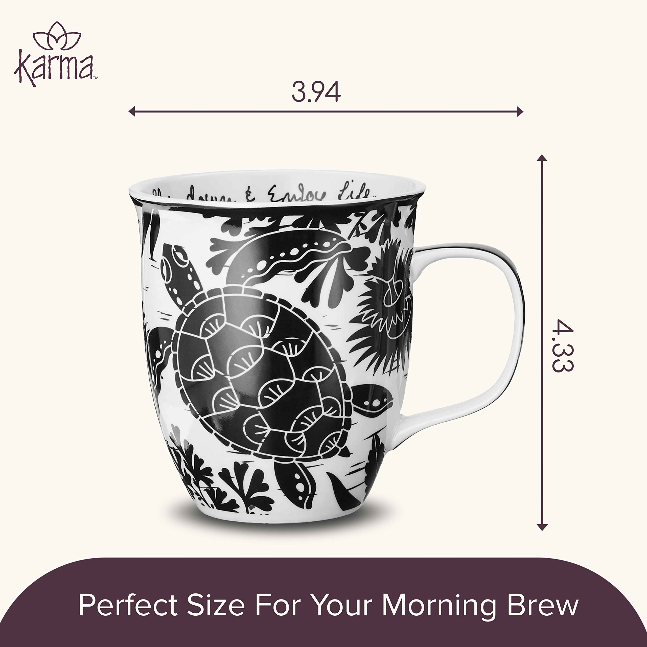 Karma Sea Turtle mug microwave-safe for quick reheats