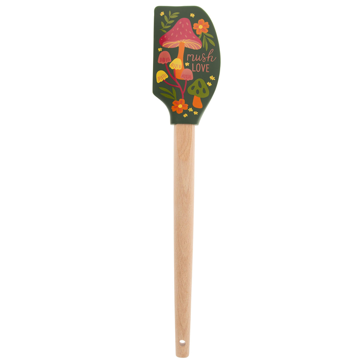 Karma silicone spatula with wood handle, heat resistant up to 428°F for nonstick cookware