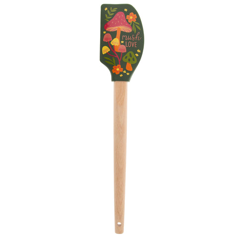 Karma silicone spatula with wood handle, heat resistant up to 428°F for nonstick cookware
