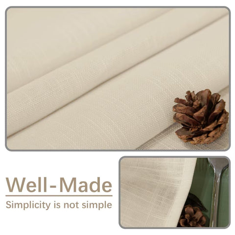 Karseteli farmhouse burlap look adds rustic charm to tables.