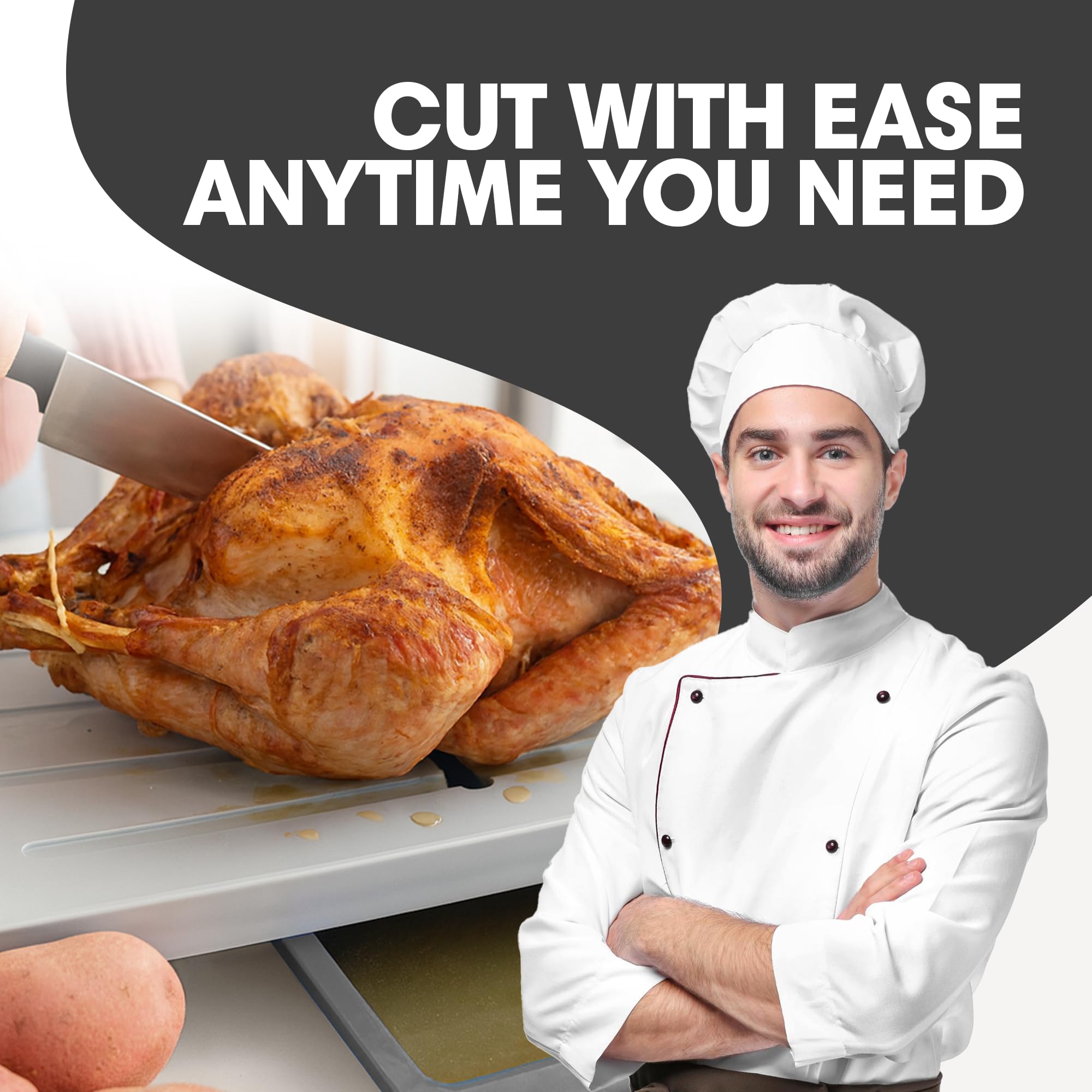 Karving King cutting board BPA-free plastic for hygienic prep