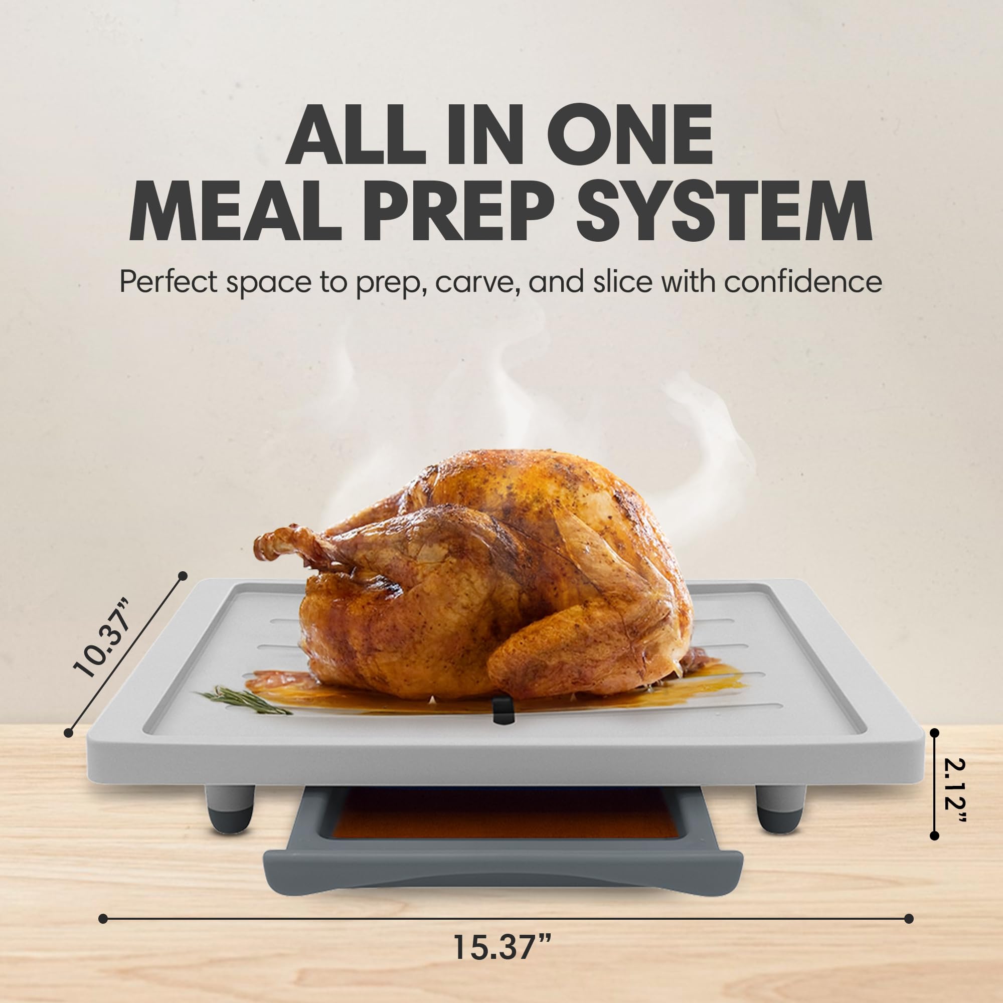 Karving King Plus spikes secure meats and melons during prep.