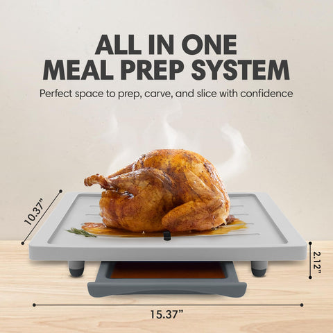 Karving King Plus spikes secure meats and melons during prep.