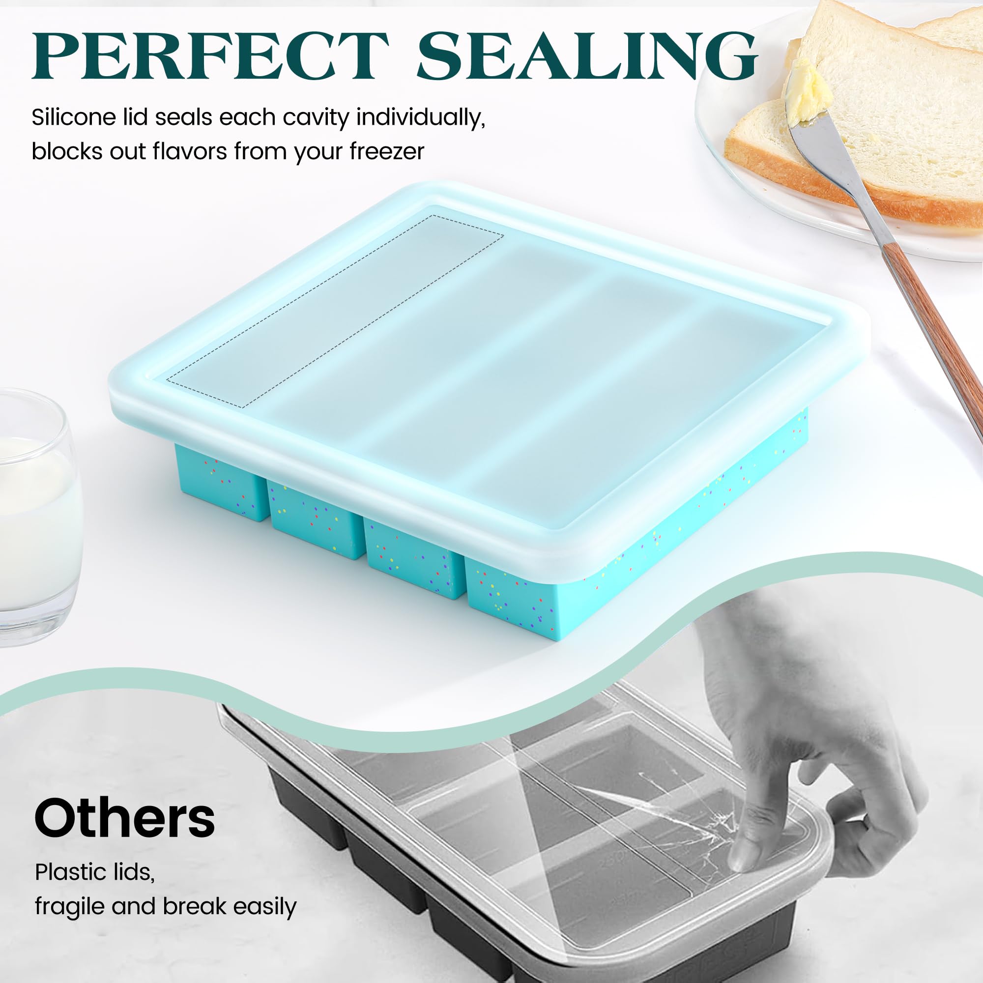 KASHME butter mold nonstick-release enables easy butter extraction