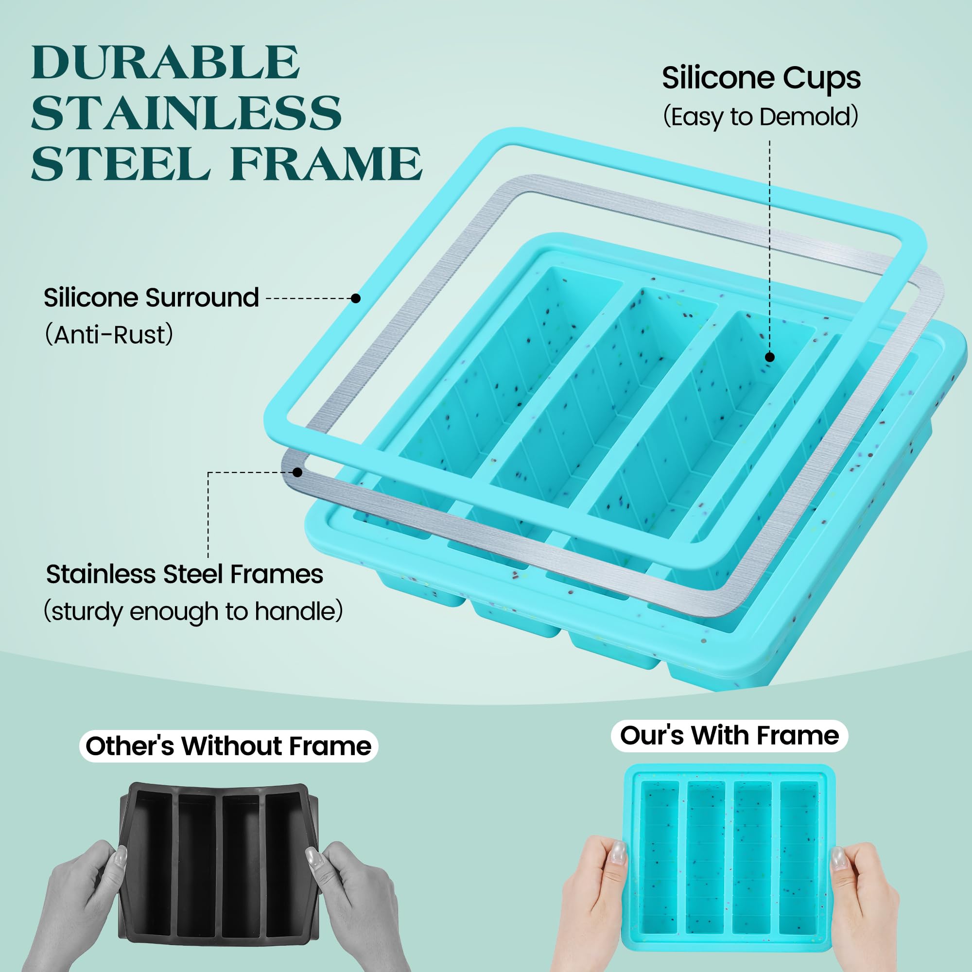 KASHME butter mold silicone-lid provides spill-proof storage