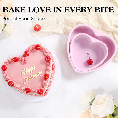 KASHME heart pans stainless steel finish, durable and oven-to-table ready.