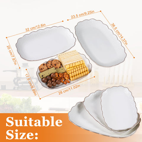 Kassel 12-inch oval ceramic platter for versatile buffet displays