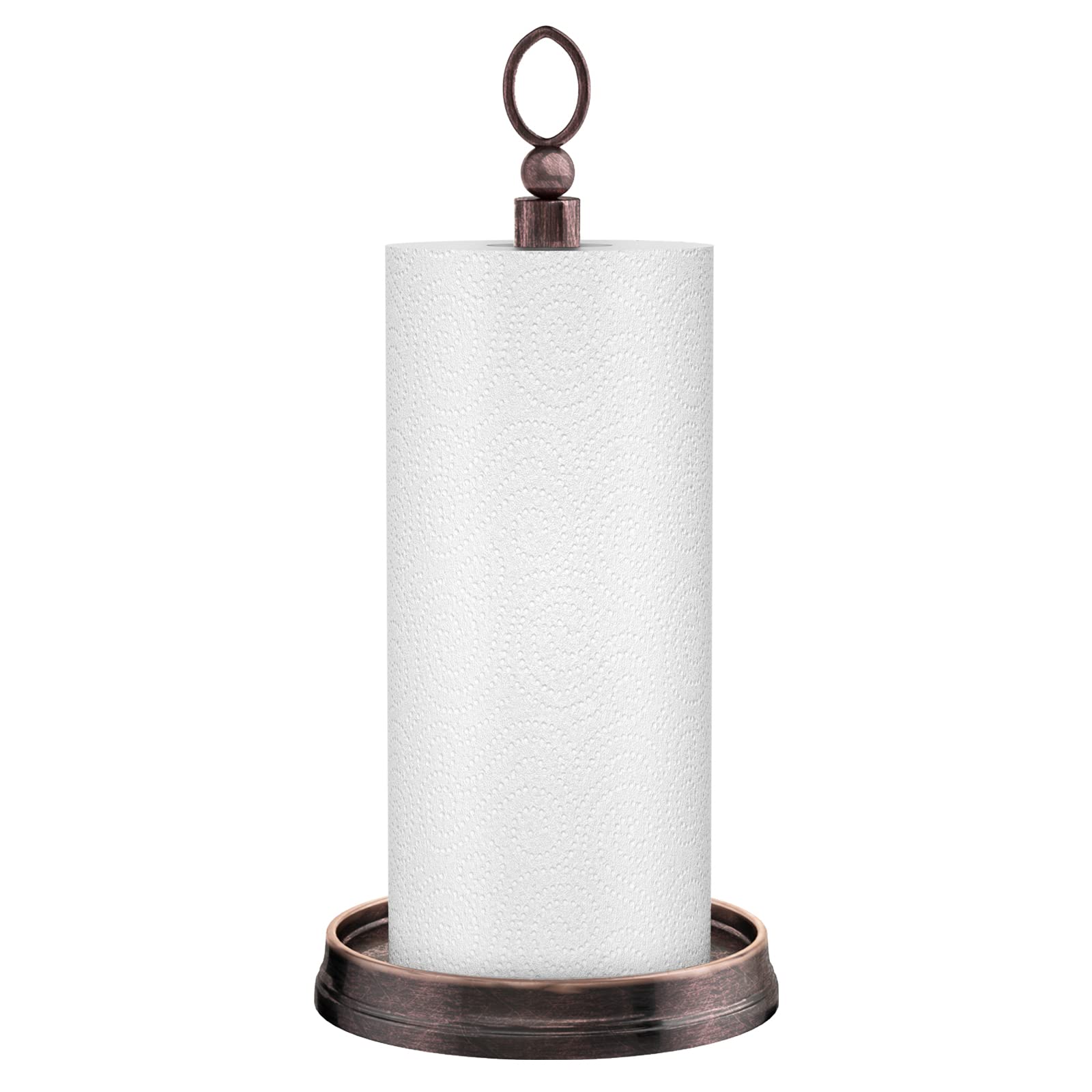 Kasunto paper towel holder base weighted for stability and countertop protection.