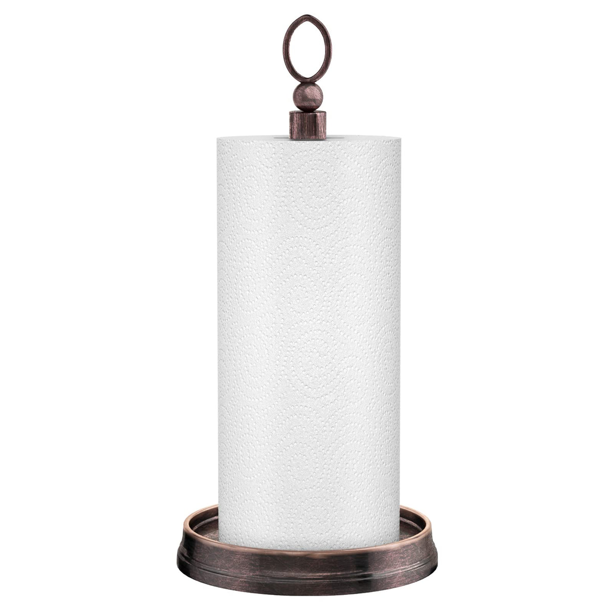 Kasunto paper towel holder base weighted for stability and countertop protection.