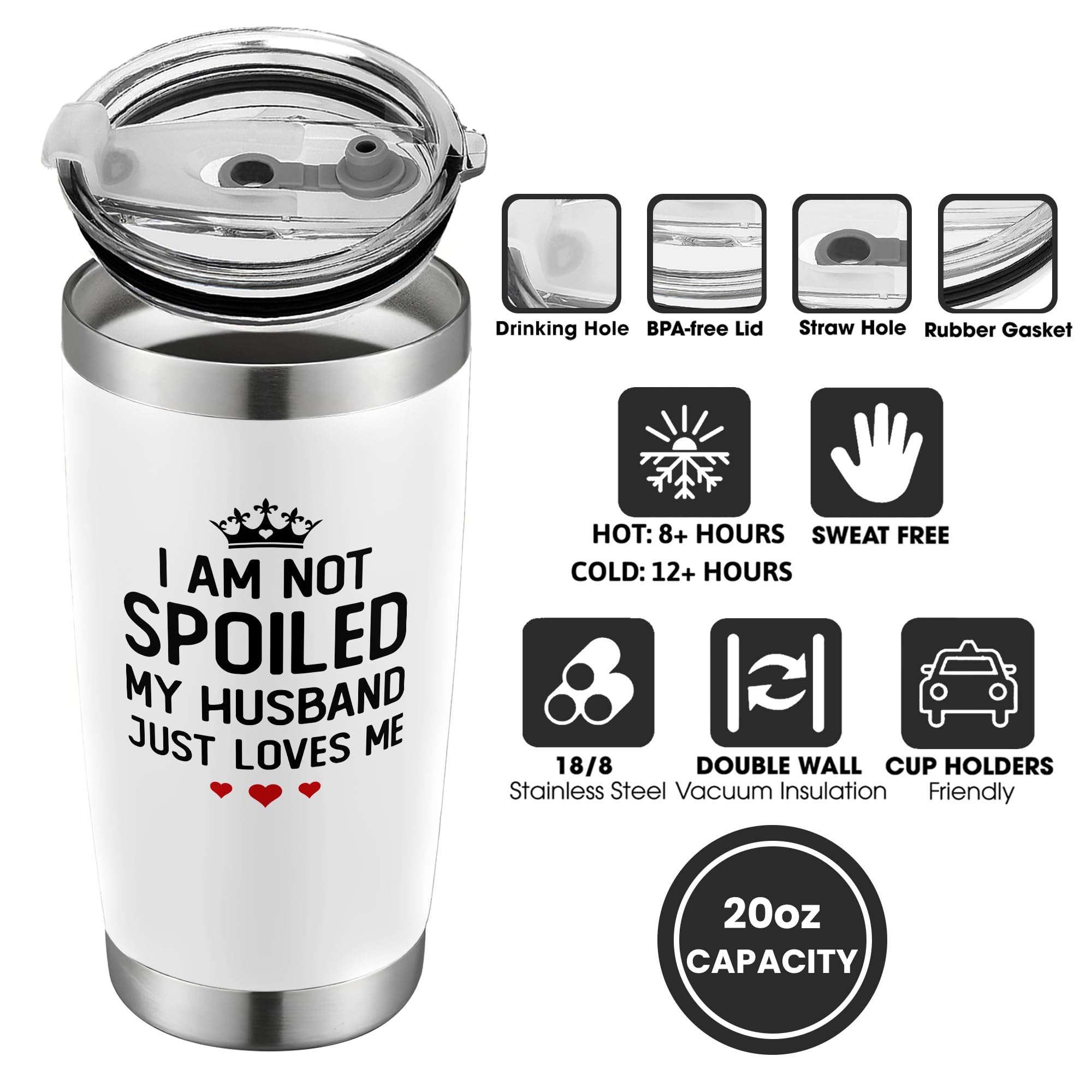 KatAndNat travel-friendly tumbler, spill-free for home, car, and outdoors.