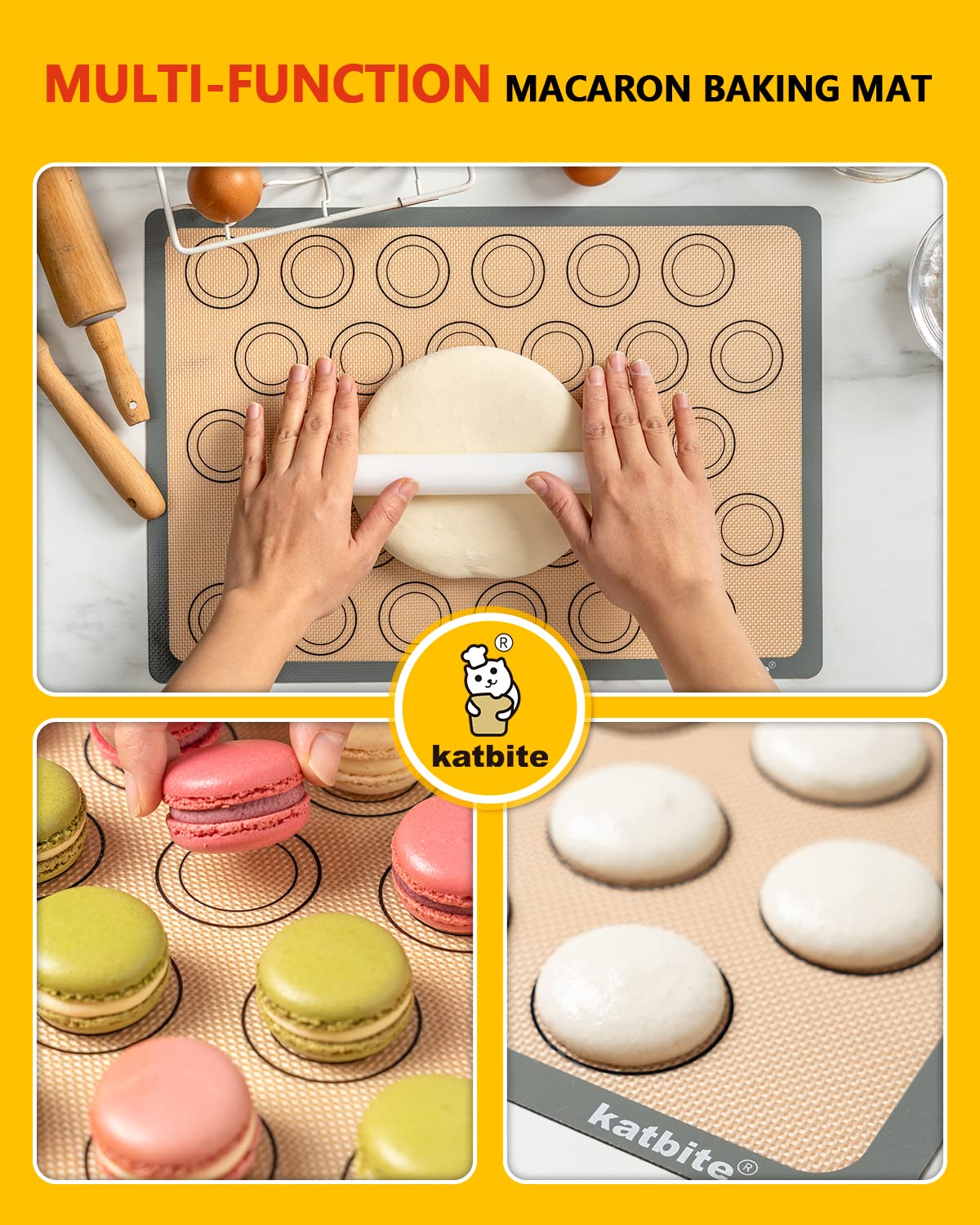 Katbite BPA-free silicone mat stays odorless and oven-safe.