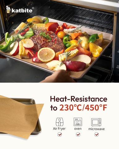 Katbite silicone-coated parchment paper with food-grade coating for safe baking.