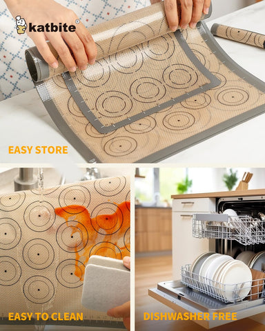 Katbite non-stick surface releases food effortlessly and reduces cleanup.