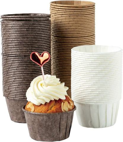 Katbite parchment cupcake liners in white color for easy baking and clean-up