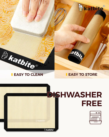 Katbite quarter-sheet mat close-up highlights compact, non-slip construction.