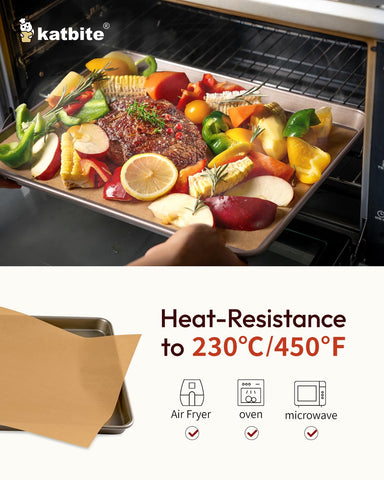 Katbite multi-use parchment for freezing, roasting, and grilling racks.