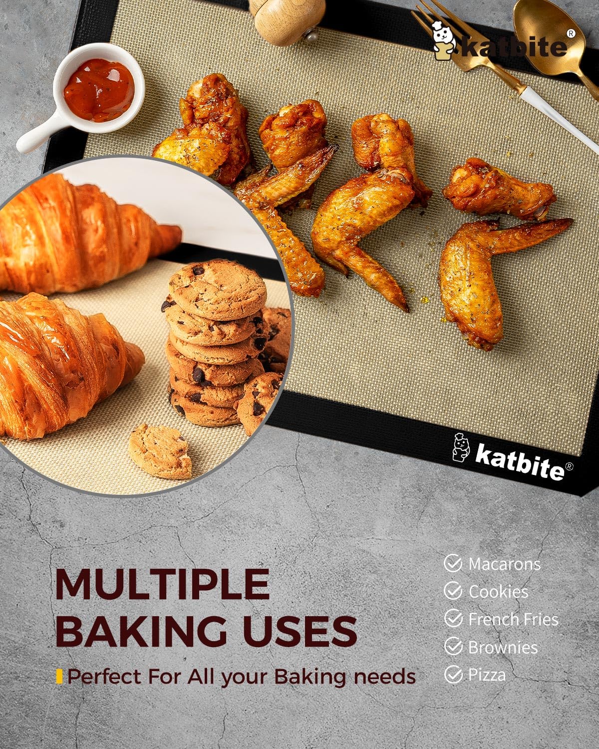 Katbite WACKER silicone with fiberglass for safe, long-lasting baking.
