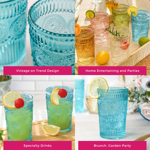 Kate Aspen 13 oz ribbed glass ideal for cold beverages