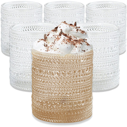 Kate Aspen beaded drinking glasses, 10 oz, ideal for elegant entertaining and everyday use.