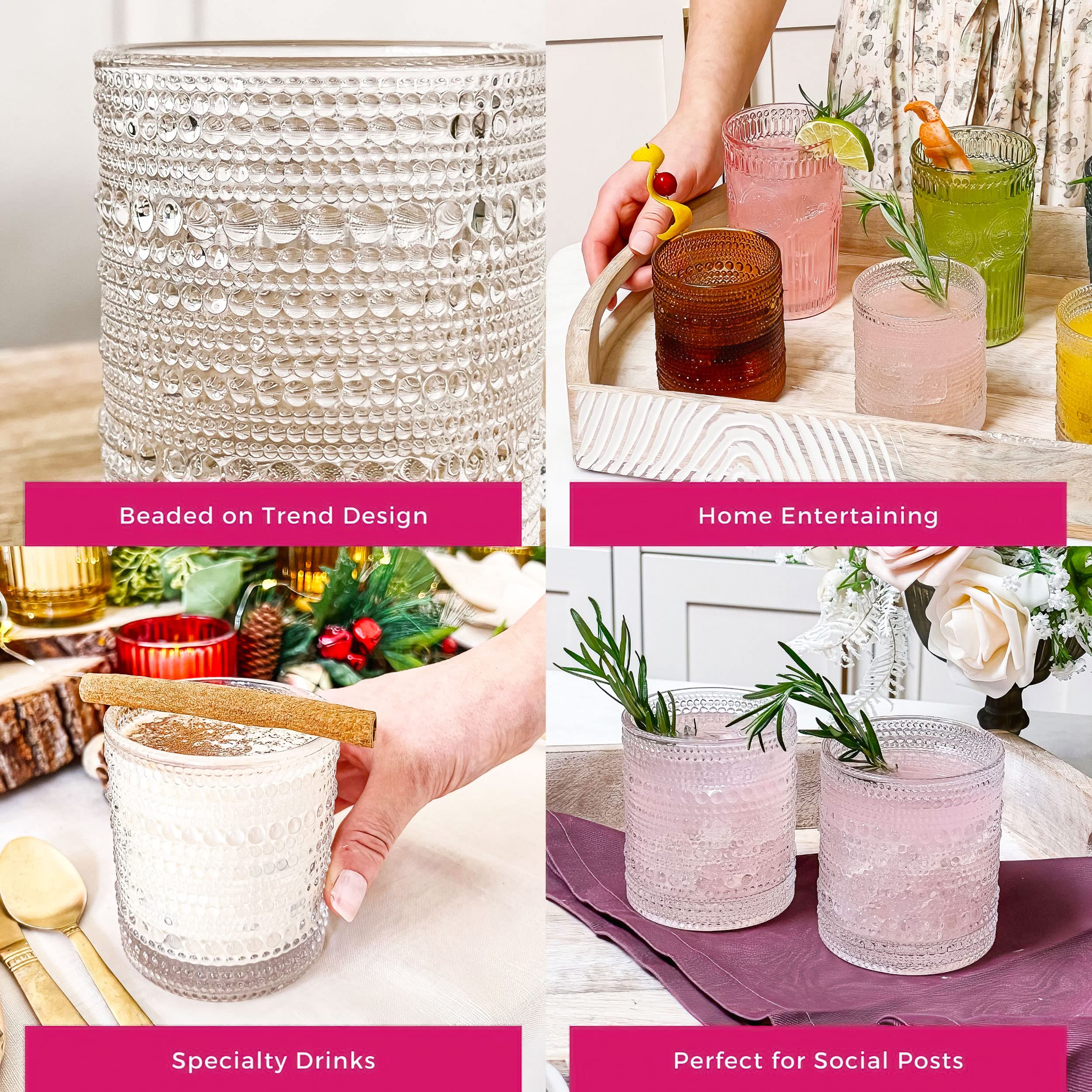 Kate Aspen gift-ready beaded glasses make a thoughtful hostess or housewarming present.
