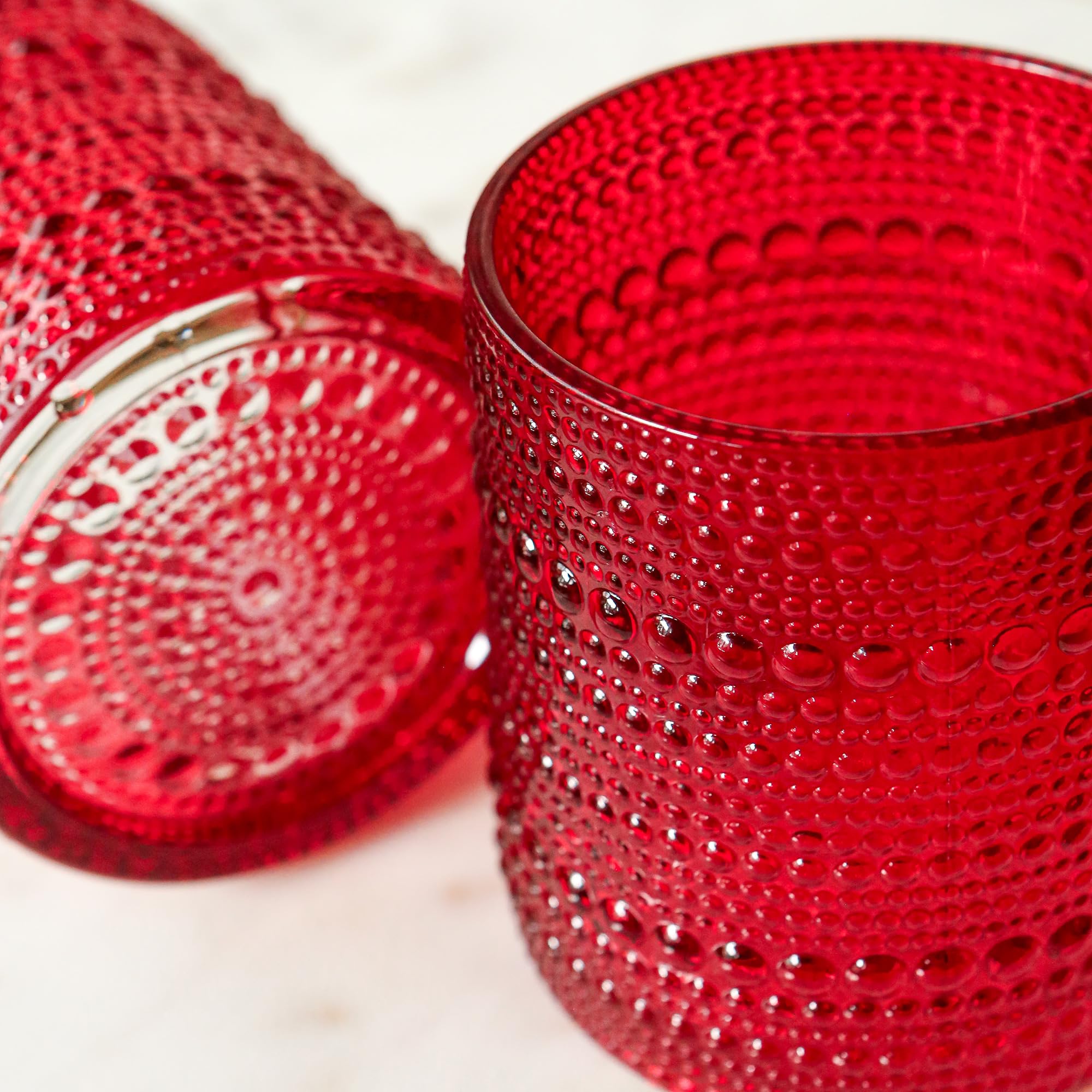 Kate Aspen red hobnail glasses chic hostess gift idea.