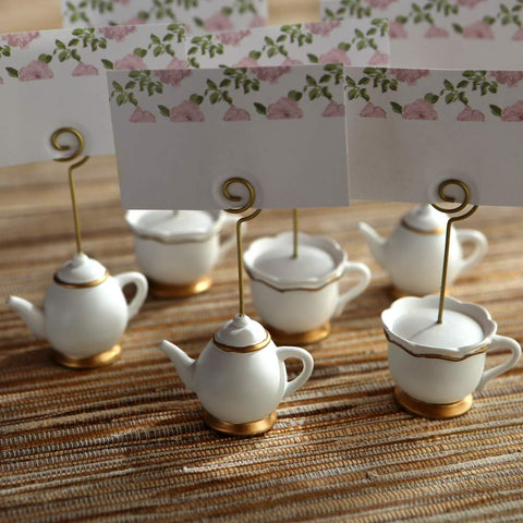 Table number capability with Kate Aspen Tea Time Whimsy holders