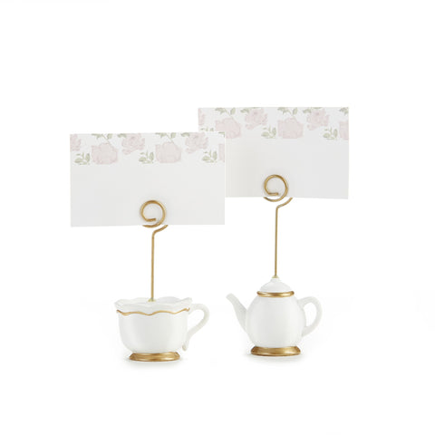 Kate Aspen Tea Time Whimsy teapot base securely holds place cards