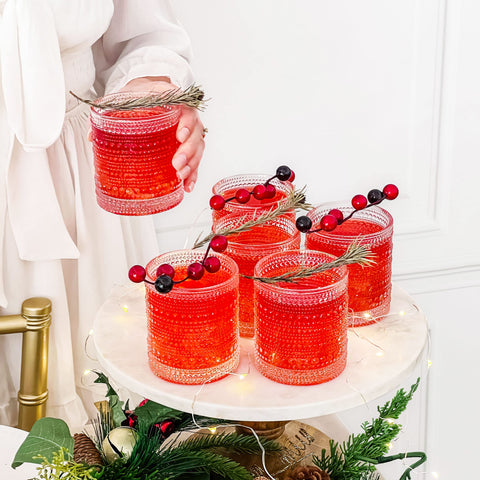 Kate Aspen retro boho glassware enhances tablescapes with vintage flair.
