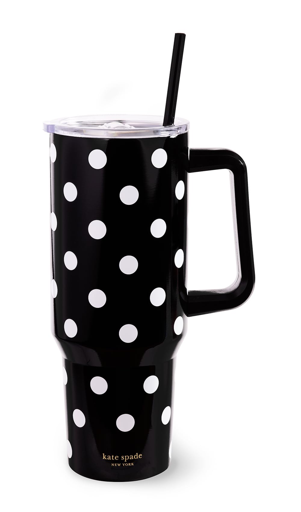 kate spade new york 40oz tumbler with handle and straw for on-the-go hydration