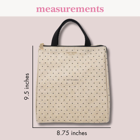 kate spade new york cute lunch bag insulated interior lining preserves meal temperature.