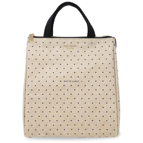 kate spade new york cute lunch bag with a smooth polyester exterior for durable daily use.