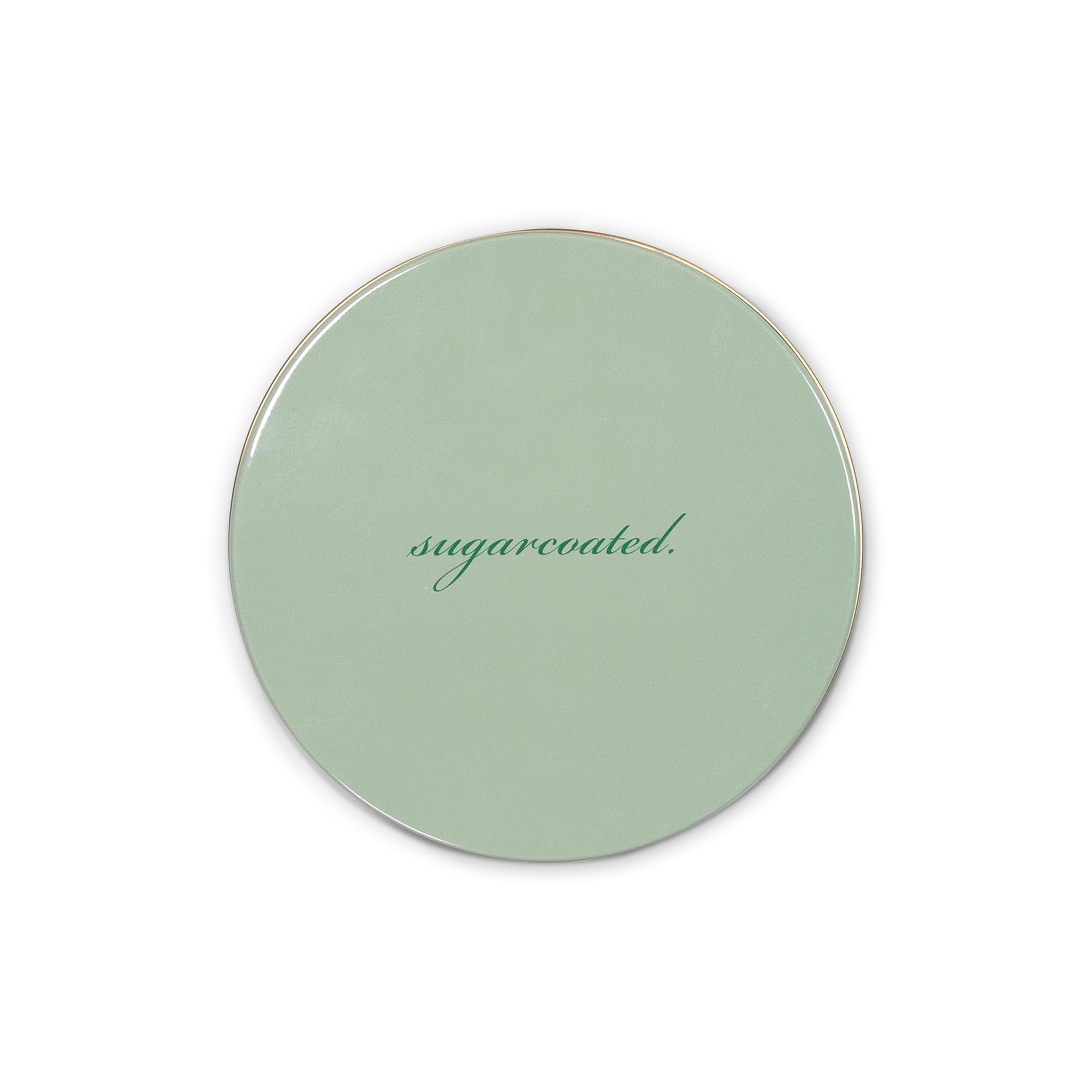 kate spade new york tin lid close-up shows glossy finish and secure seal.