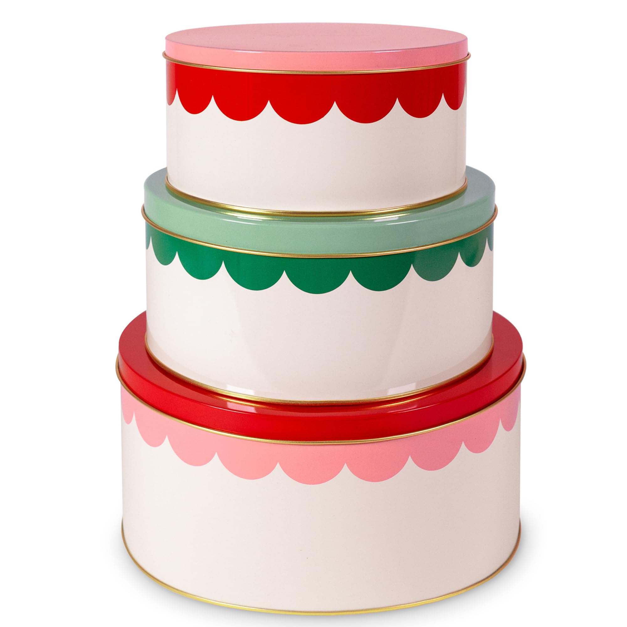 kate spade new york decorative tin medium with lid for assorted holiday treats.