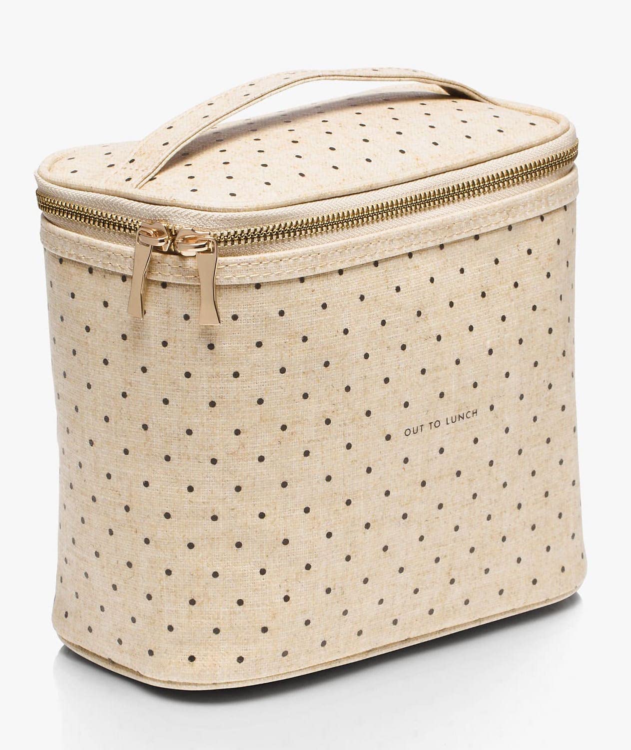 Flat base design on Kate Spade New York lunch tote for stable placement.
