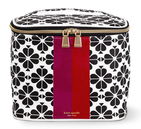 kate spade new york insulated lunch tote front view, stylish work lunch carrier